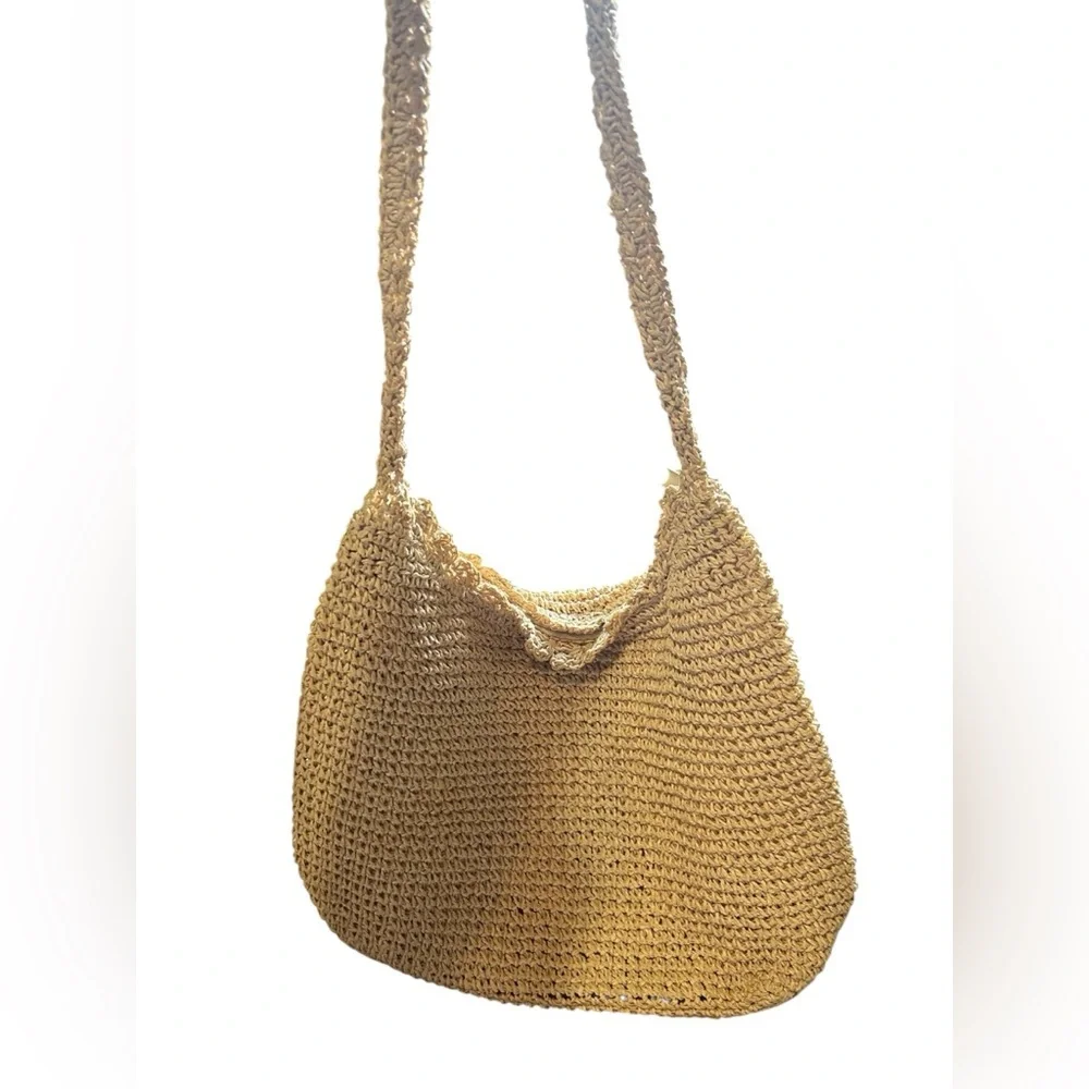 Capelli Straworld Floral Straw Crochet Shoulder Bag Boho Summer Beach Purse - Picture 10 of 16